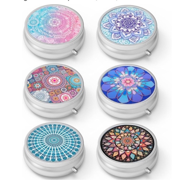 Other - BYY NOW Pill Box Colorful Mandala Patterned NIP